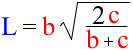 Формула длины биссектрисы из острого угла в прямоугольном треугольнике через катет и гипотенузу