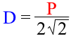 Формула диаметр круга через периметр вписанного квадрата