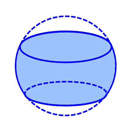 обьём шарового слоя