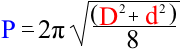 формула периметра эллипса через оси