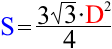 Формула площадь равностороннего треугольника через диаметр вписанной окружности