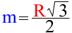 Формула Средняя линия равностороннего треугольника через радиус описанной окружности